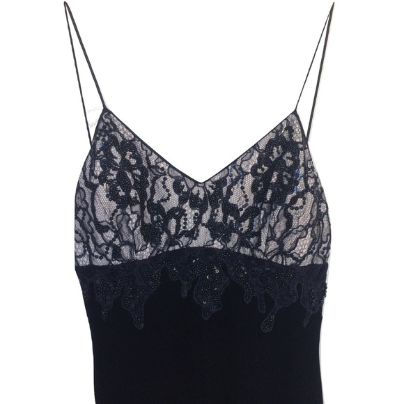 Vintage Rimini Black Velvet Gown in Size 2 - Picture 2 of 3